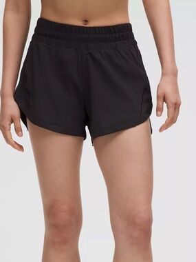 Lululemon Track That High-Rise Lined Short 3" – Black (Size 4) | Running Shorts